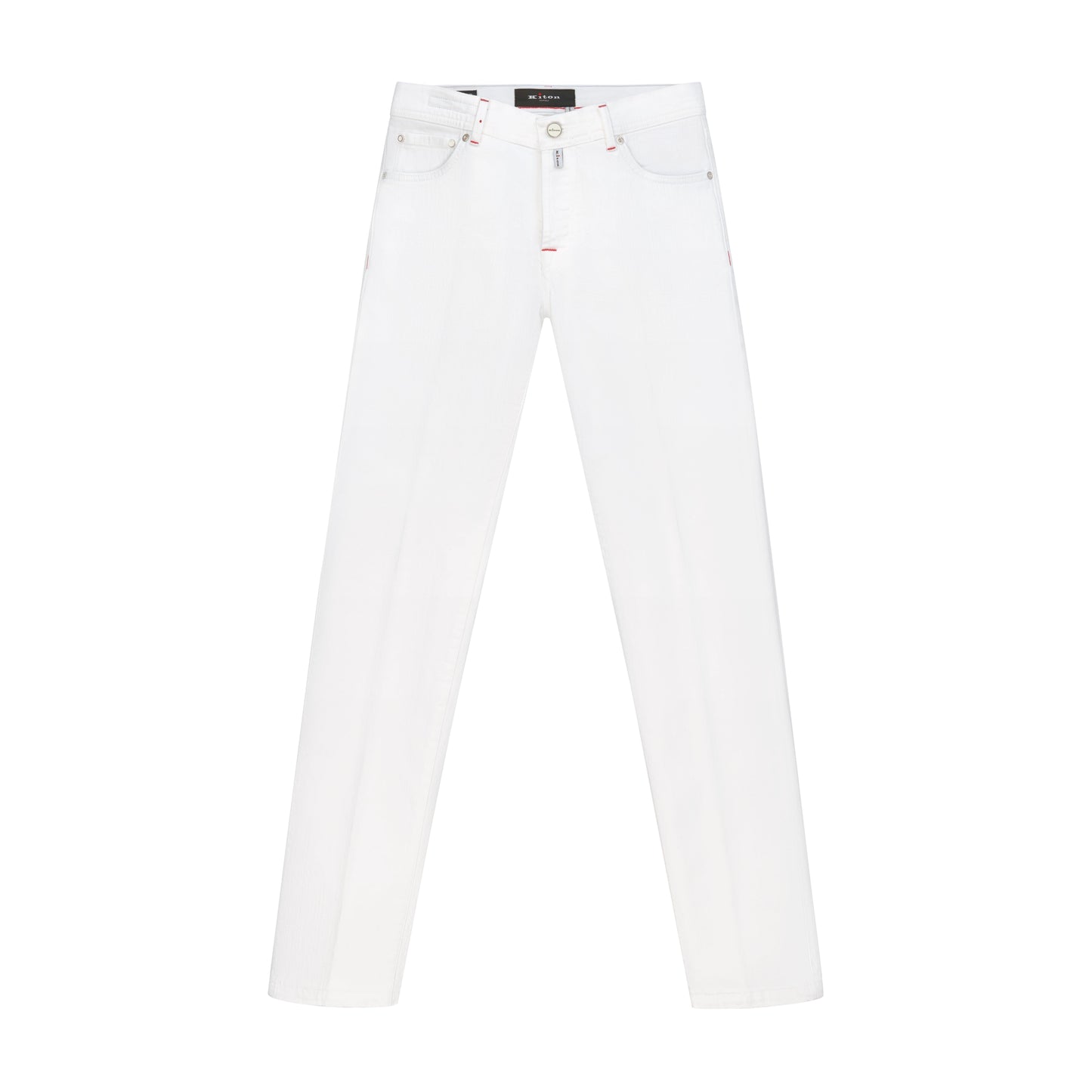 Slim-Fit Cotton Five-Pocket Jeans in White