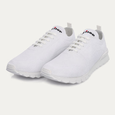 Kiton Mesh Sneakers in White - SARTALE
