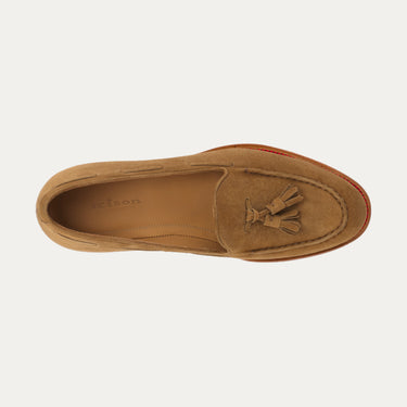 Kiton Suede Tassel Loafer in Light Brown - SARTALE