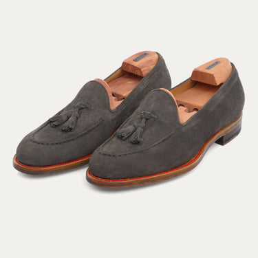 Kiton Suede Tassel Loafer in Grey - SARTALE