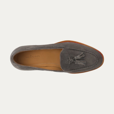 Kiton Suede Tassel Loafer in Grey - SARTALE