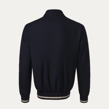 Kiton Virgin Wool-Blend Blouson in Dark Blue - SARTALE