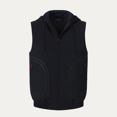 Kiton Hooded Sport Vest in Dark Blue - SARTALE
