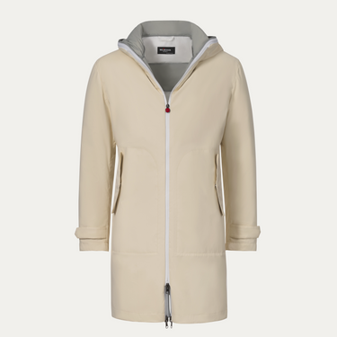 Kiton Padded Hooded Parka in Creme - SARTALE