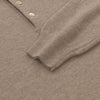 Cashmere Sweater Polo Shirt in Beige Melange