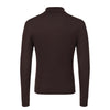 Virgin Wool Sweater Polo Shirt in Wild Brown