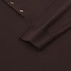 Virgin Wool Sweater Polo Shirt in Wild Brown