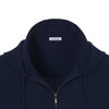 Cashmere Hooded Zip-Up in Blue