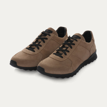 Kiton Leather Sneakers in Beige - SARTALE