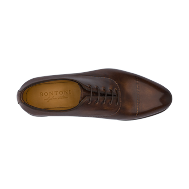 "Vittorio No Medallion" Oxford-Schuhe mit handgenähter Wende-Naht in Braun