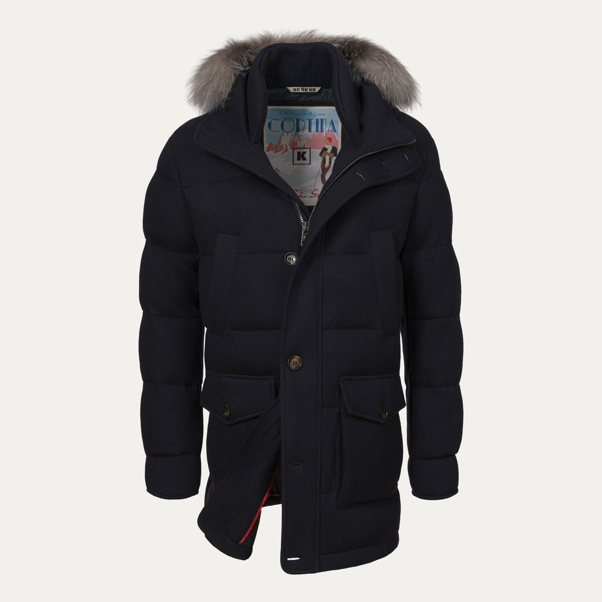 Kired | Hooded Down Winter Jacket in Blue | SARTALE