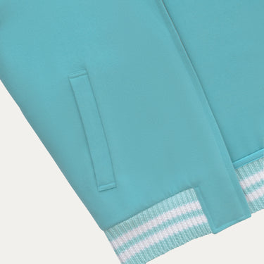 Cashmere Bomber in Turqouise