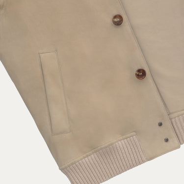 Lambskin Blouson in Light Beige