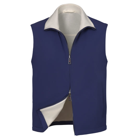 Reversible Bodywarmer in Blue and White