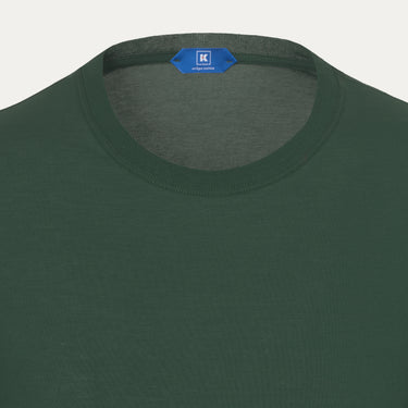 Stretch-Cotton T-Shirt in Seaweed Green