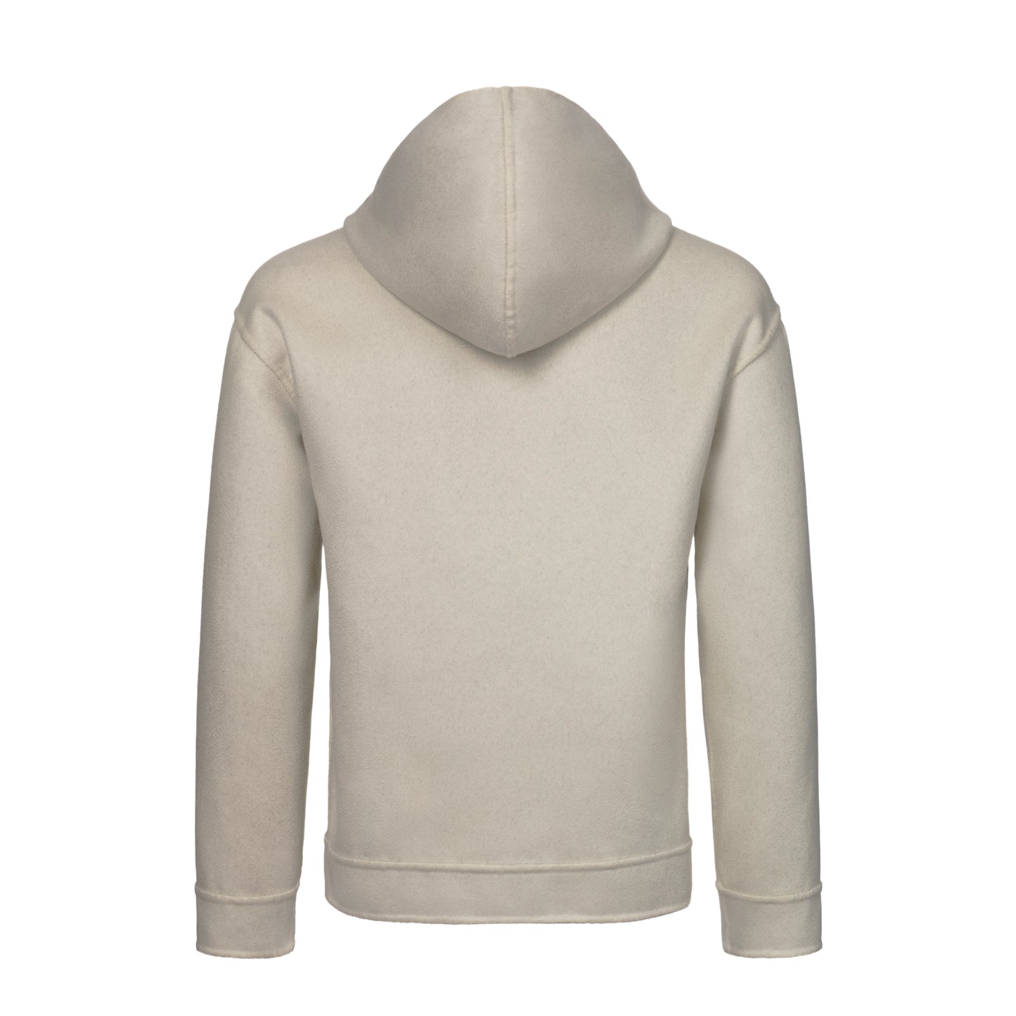 Reversible Cashmere Hooded Jacket in Light Grey and Beige