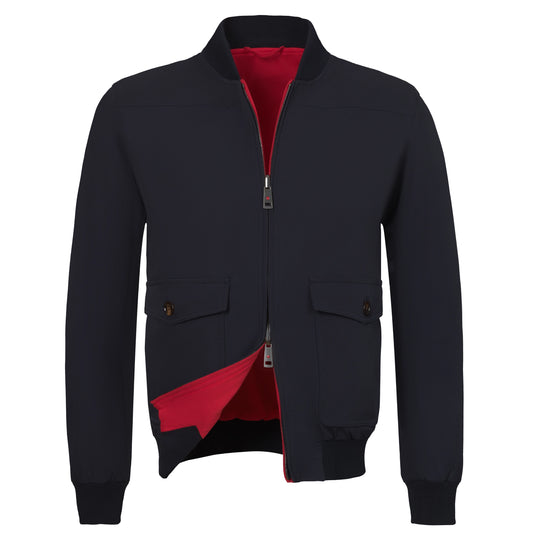 Reversible Blouson in Dark Blue with Bright Red