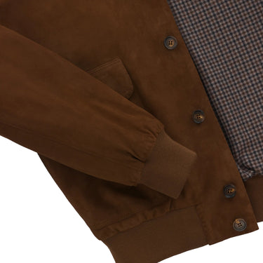 Alfredo Rifugio Suede Bomber Jacket in Brown - SARTALE
