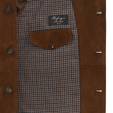 Alfredo Rifugio Suede Bomber Jacket in Brown - SARTALE