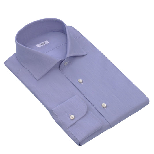 Barba Napoli Classic Fine - Striped Cotton Shirt in Blue and White - SARTALE