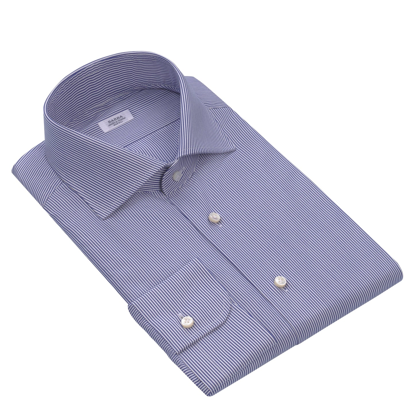 Barba Napoli Classic Striped Cotton Shirt in Blue and White - SARTALE