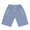 Barba Napoli Cotton - Blend Drawstring Sport Shorts in Light Blue Melange - SARTALE