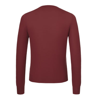 Barba Napoli Crew - Neck Virgin Wool Pullover in October Red - SARTALE