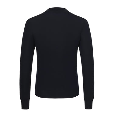 Barba Napoli Crew - Neck Wool Pullover in Navy Blue - SARTALE