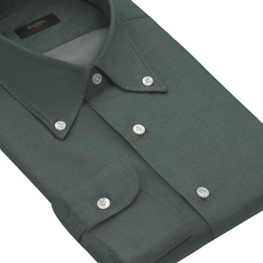 Barba Napoli | Culto Cotton Shirt in Forest Green | SARTALE Barba Napoli | Culto Cotton Shirt in Forest Green | SARTALE