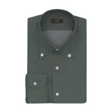 Barba Napoli "Culto" Cotton Shirt in Forest Green - SARTALE