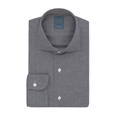 Barba Napoli "Dandy Life" Cotton Shirt in Grey Melange - SARTALE