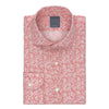 Barba Napoli Linen Shirt with Floral Print in Pink and White - SARTALE