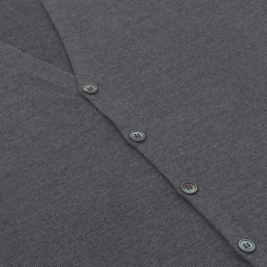Barba Napoli Virgin Wool Gilet in Grey Melange - SARTALE