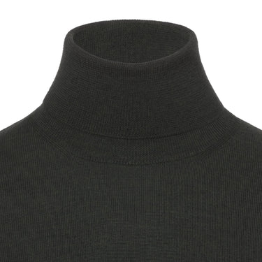 Barba Napoli Virgin Wool Turtleneck Sweater in Forest Green - SARTALE