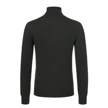 Barba Napoli Virgin Wool Turtleneck Sweater in Forest Green - SARTALE