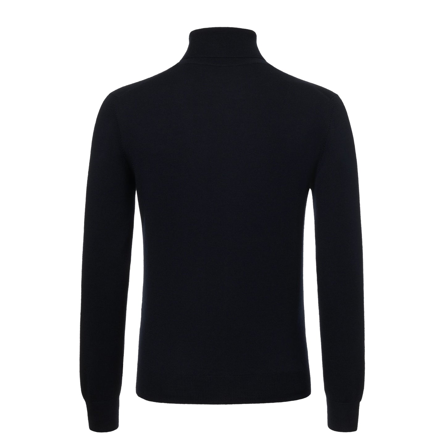 Barba Napoli Virgin Wool Turtleneck Sweater in Navy Blue - SARTALE