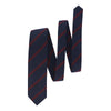 Bigi Regimental Herringbone Wool Tie in Red and Blue - SARTALE