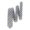 Bigi Regimental Lined Blend Blue Tie - SARTALE