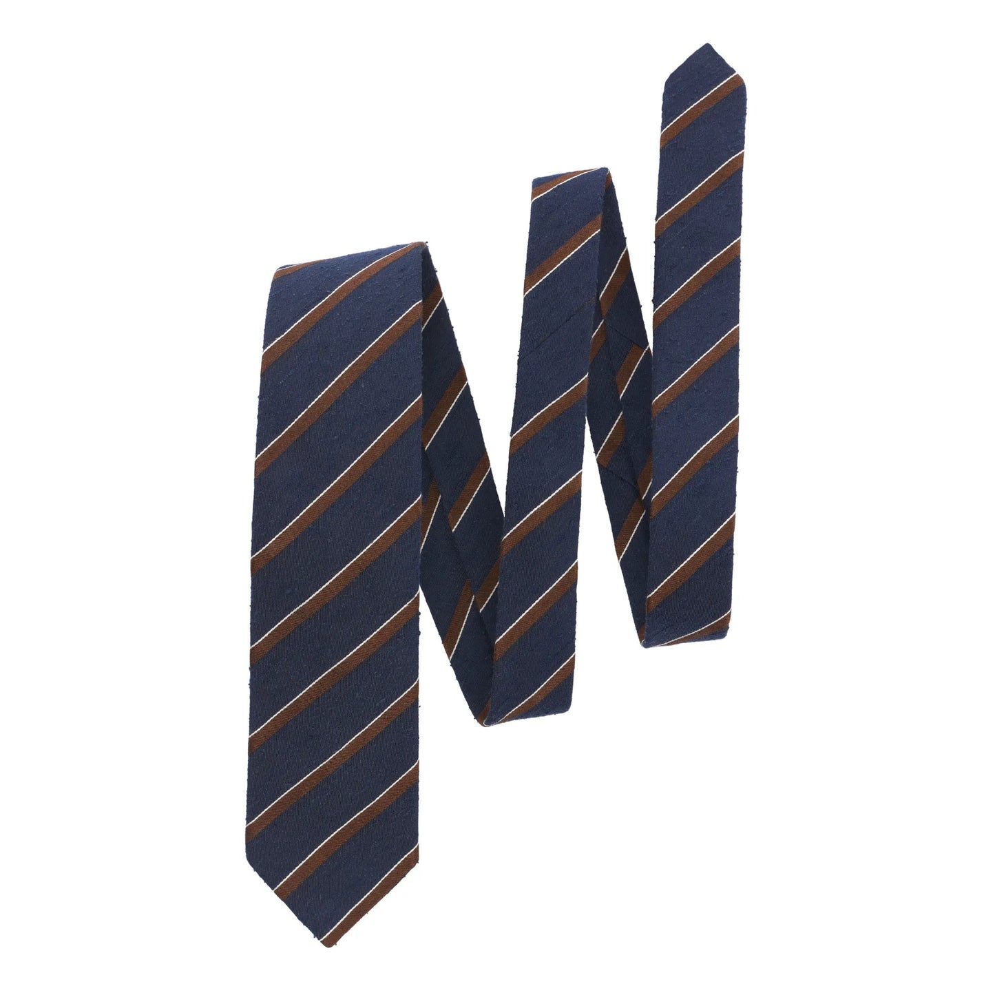 Bigi Regimental Shantung Silk Tie in Blue - SARTALE