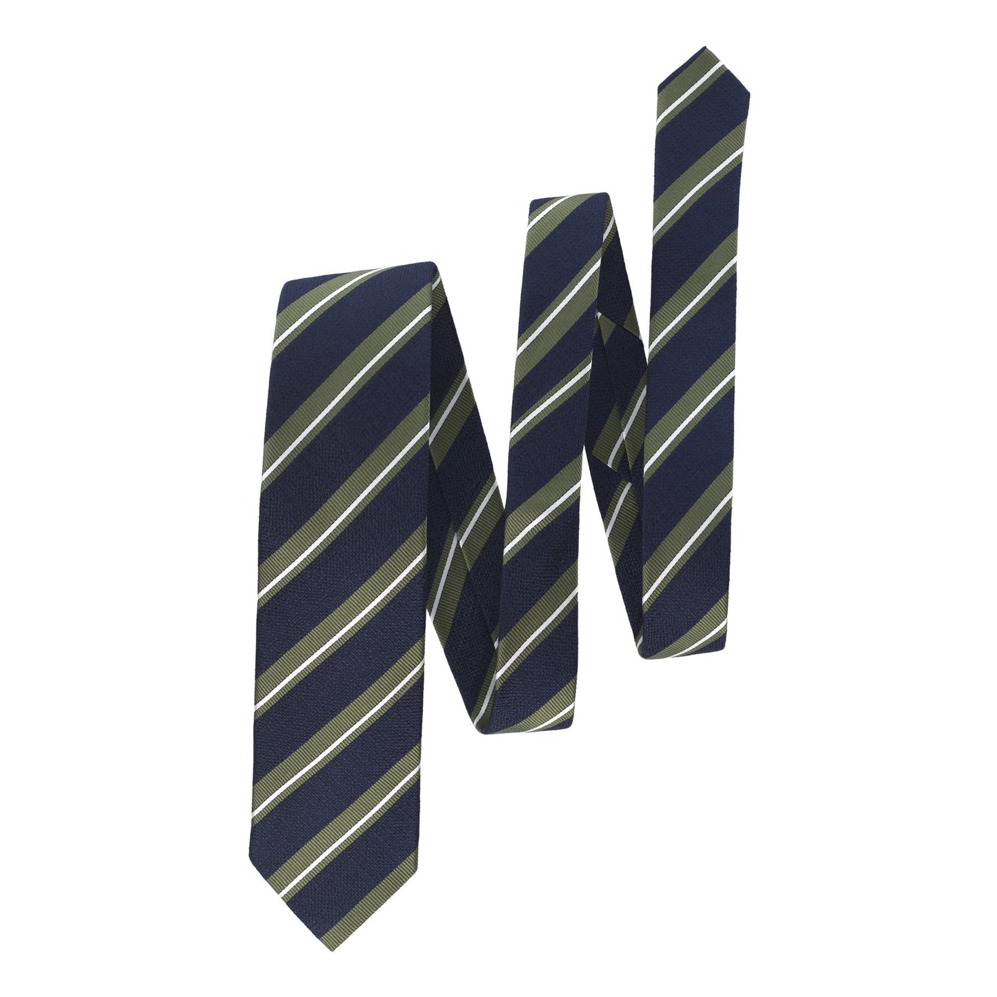 Bigi Regimental Woven Silk Tie in Multicolor - SARTALE