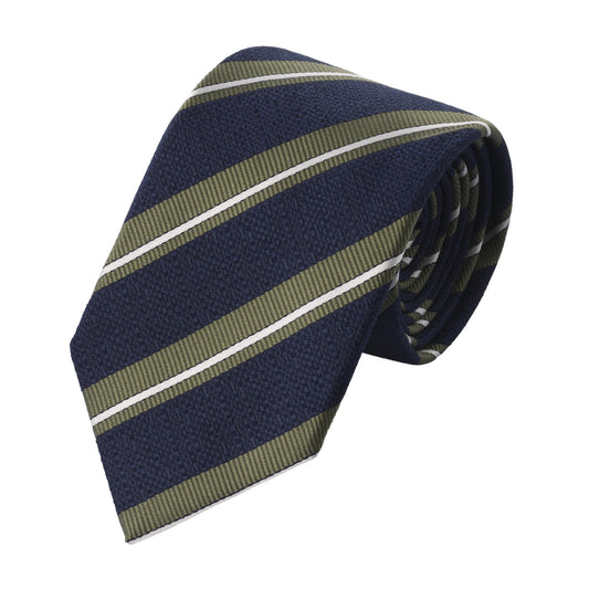 Bigi Regimental Woven Silk Tie in Multicolor - SARTALE
