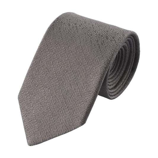 Bigi Silver Grey Woven Silk Tie - SARTALE