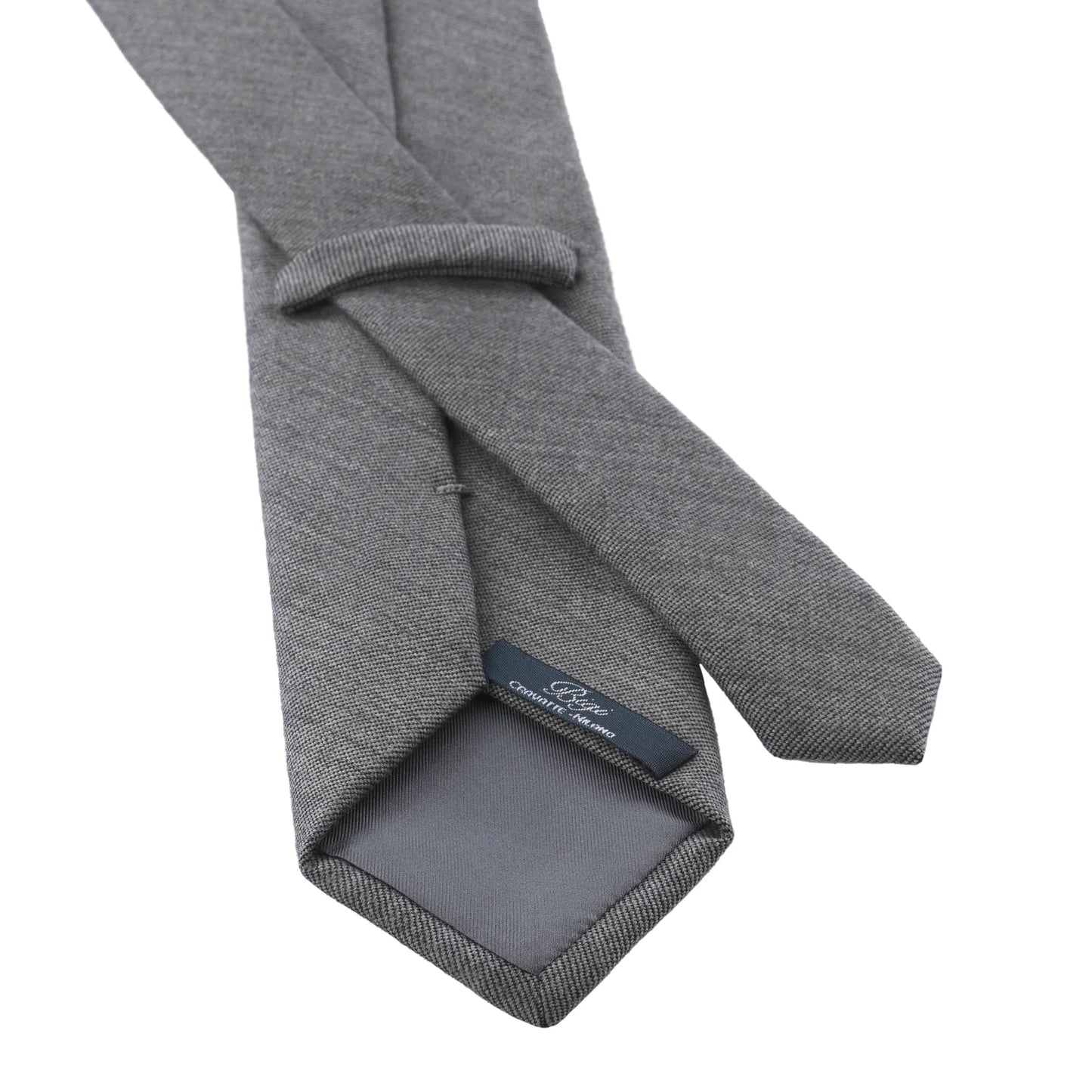 Bigi Woven Lined Tie in Grey Melange - SARTALE