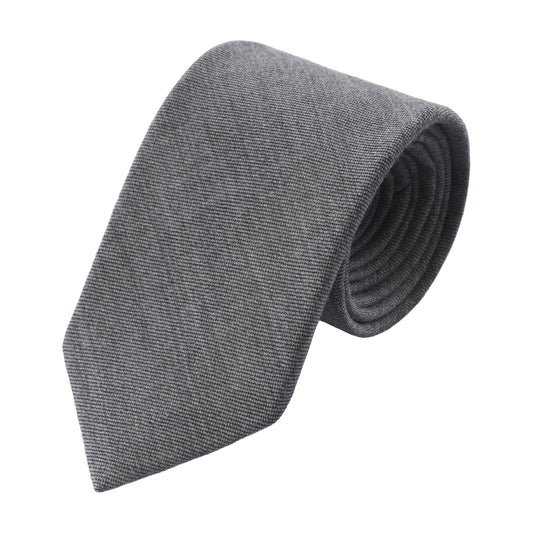 Bigi Woven Lined Tie in Grey Melange - SARTALE