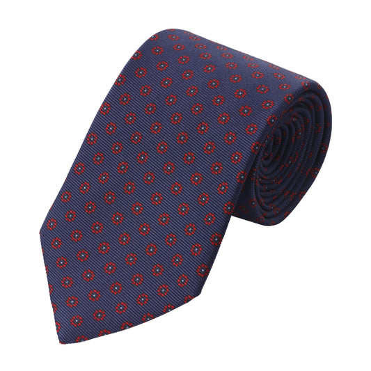 Bigi Woven Silk Lined Tie with Flower Design - SARTALE