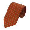 Bigi Woven Silk Lined Tie with Red Flower Design - SARTALE