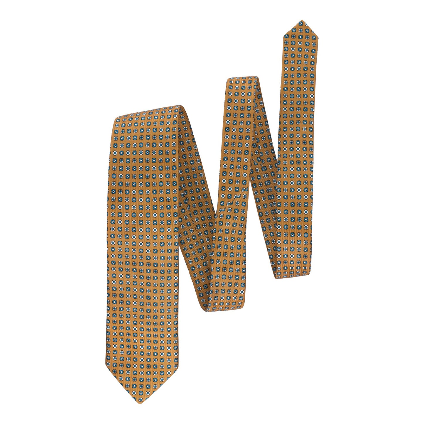 Bigi Yellow Printed Silk Tie with Design - SARTALE