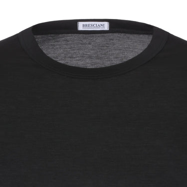 Bresciani Cotton Crew - Neck T - Shirt in Black - SARTALE
