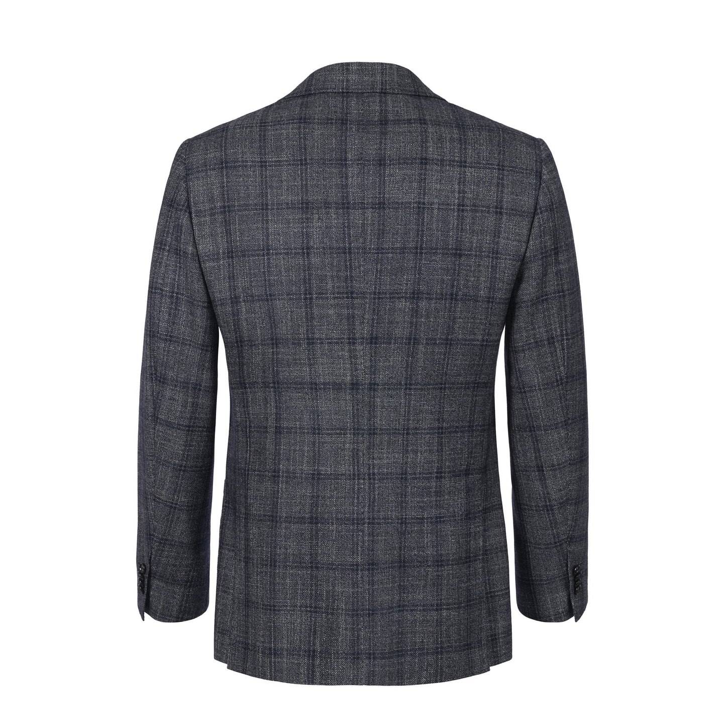 Cesare Attolini Single - Breasted Checked Wool, Silk and Cashmere - Blend Jacket in Grey and Blue - SARTALE