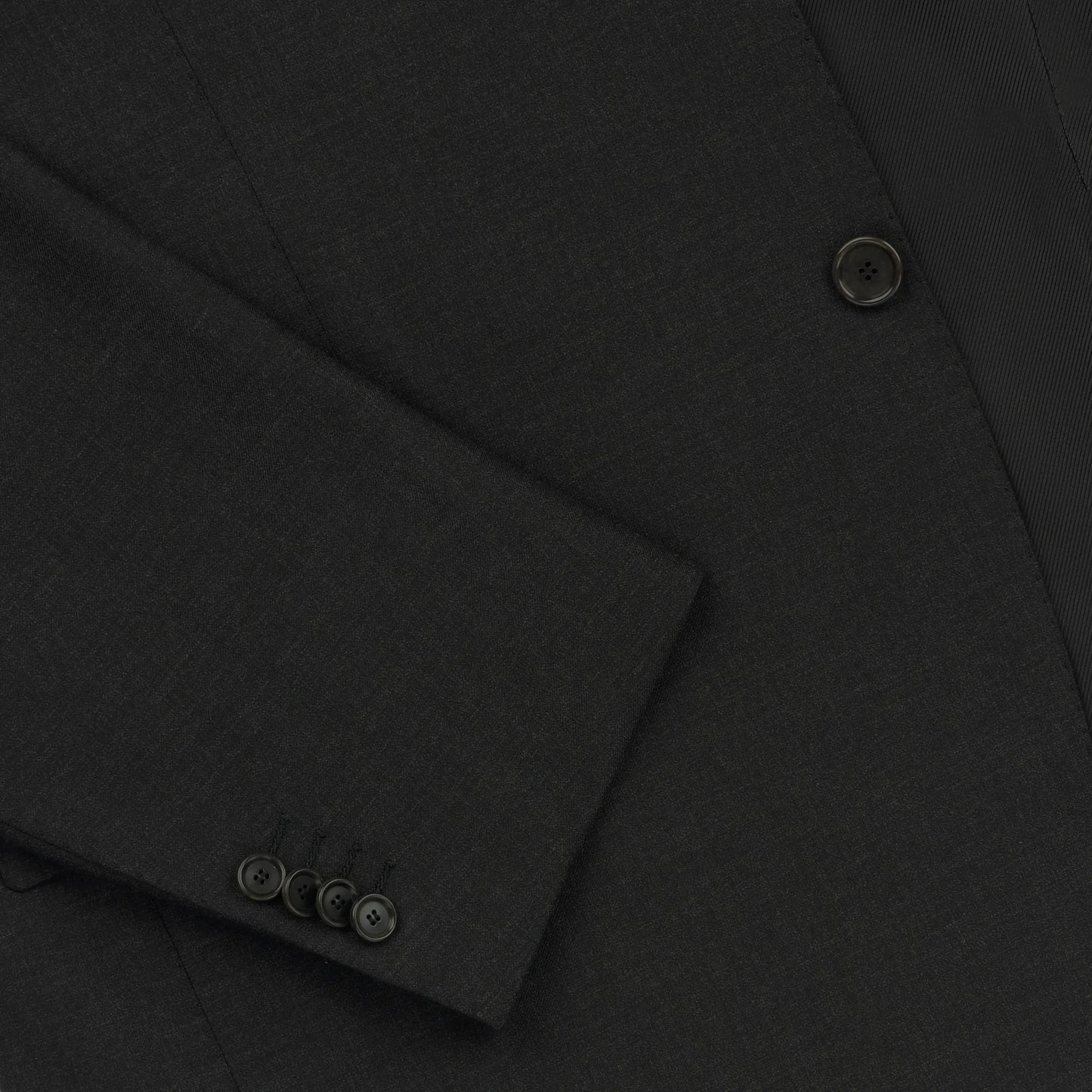 Cesare Attolini Single - Breasted Wool Suit in Dark Grey - SARTALE